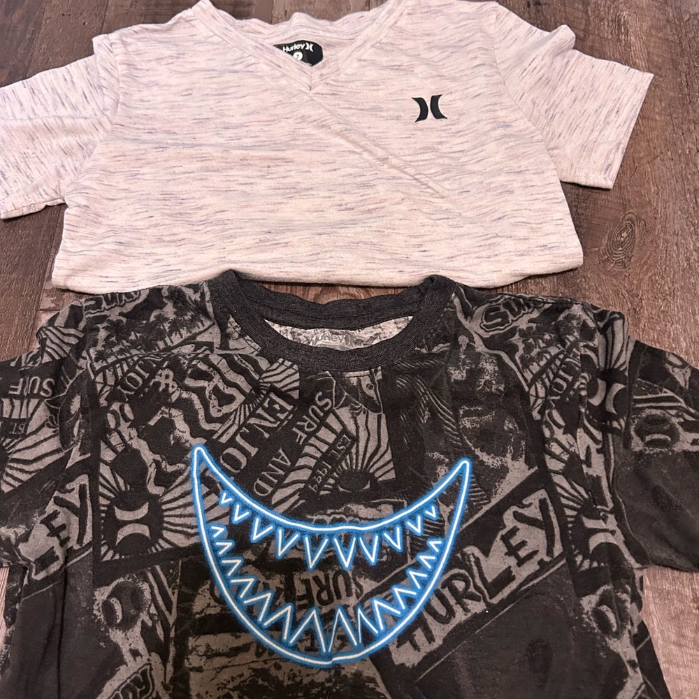 Hurley Kids Tees - Heather Gray and Black
